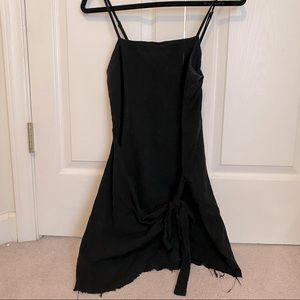 White Fox black wrap dress